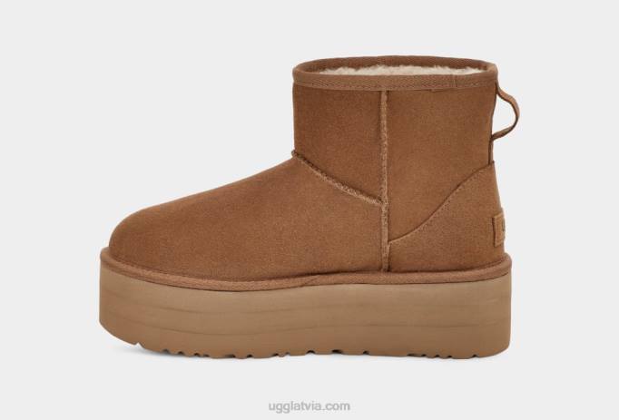 sievietes UGG klasiska mini platforma Z48J348 kastanis