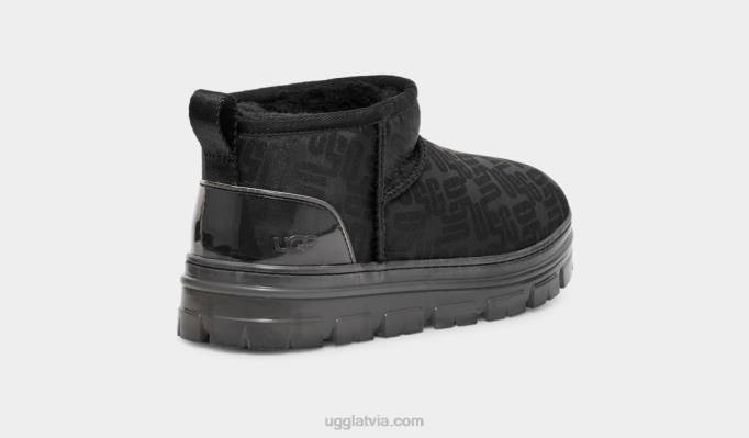 sievietes UGG klasiska ultra mini monogramma Z48J2136 melns