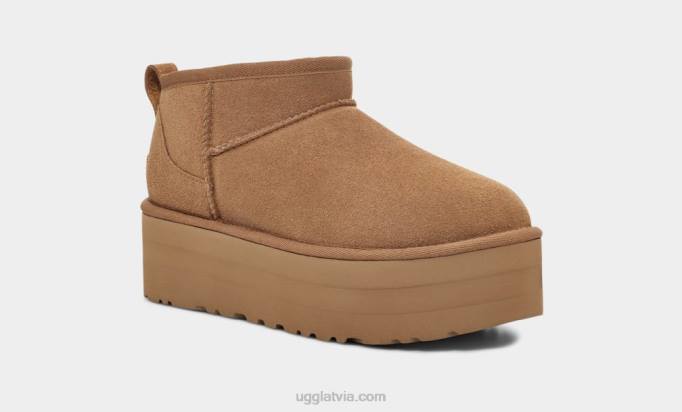 sievietes UGG klasiska ultra mini platforma Z48J588 kastanis