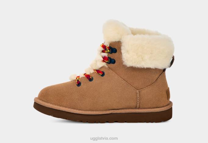 sievietes UGG klasiskas mini kalnu mežģīnes Z48J532 kastanis