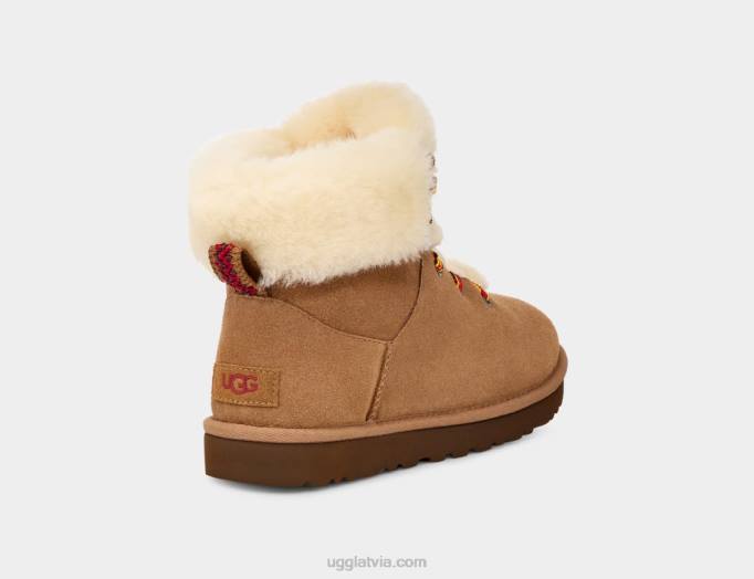sievietes UGG klasiskas mini kalnu mežģīnes Z48J532 kastanis