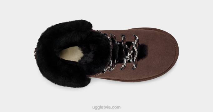 sievietes UGG klasiskas mini kalnu mežģīnes Z48J533 sadedzināts ciedrs