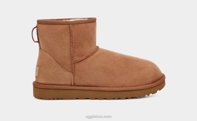sievietes UGG klasisks mini ii zābaks Z48J473 kastanis