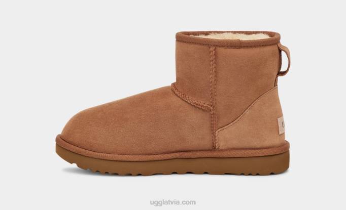 sievietes UGG klasisks mini ii zābaks Z48J473 kastanis