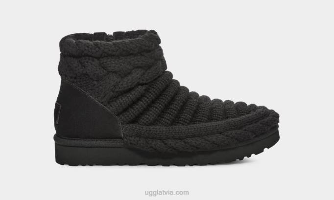 sievietes UGG klasisks mini kupls adījums Z48J702 melns