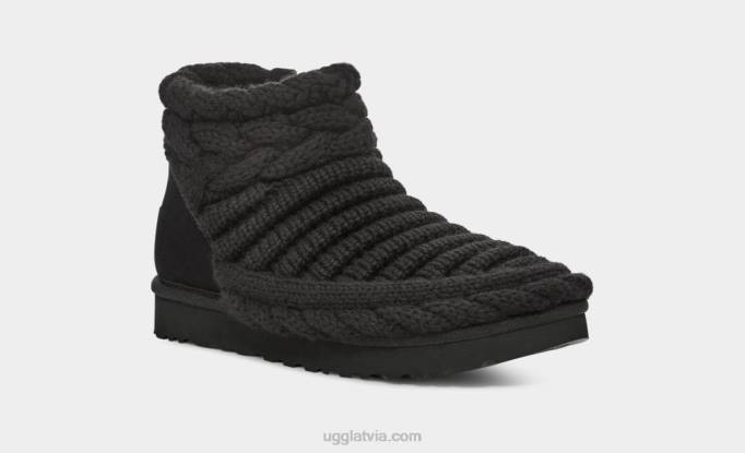 sievietes UGG klasisks mini kupls adījums Z48J702 melns