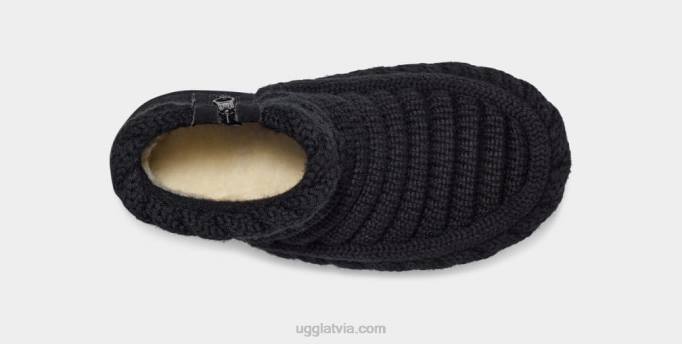 sievietes UGG klasisks mini kupls adījums Z48J702 melns