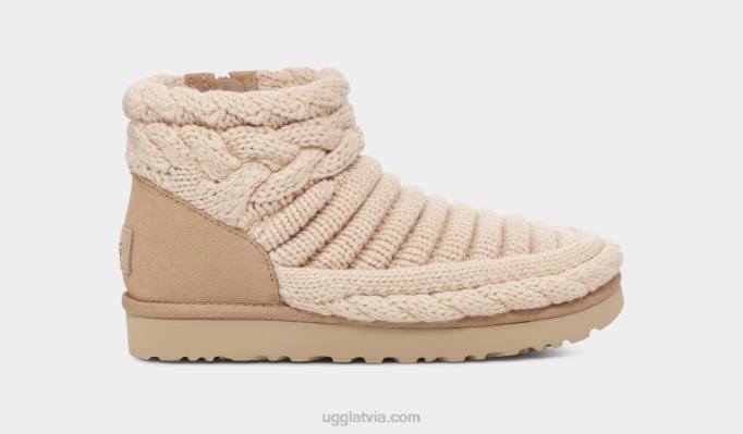 sievietes UGG klasisks mini kupls adījums Z48J703 dabisks