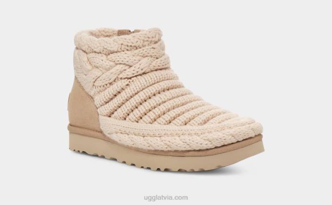 sievietes UGG klasisks mini kupls adījums Z48J703 dabisks