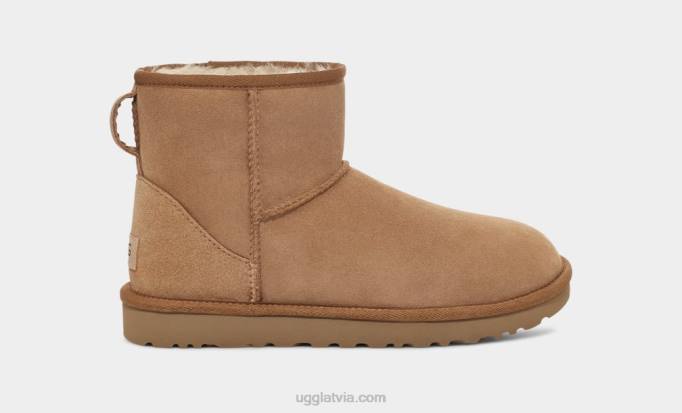 sievietes UGG klasisks mini reģenerācija Z48J5 kastanis