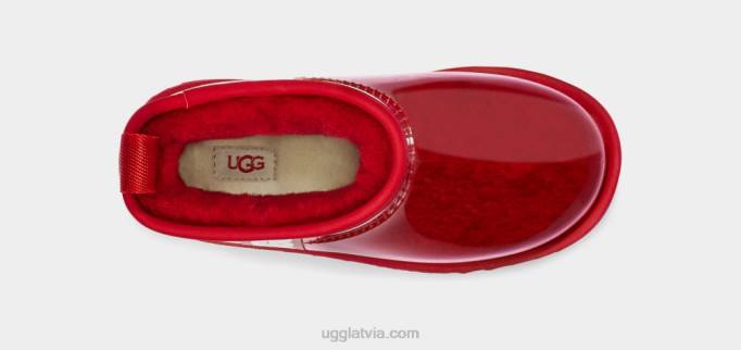 sievietes UGG klasisks skaidrs mini Z48J774 samba sarkana