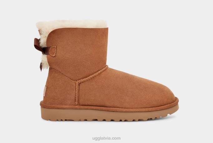 sievietes UGG mini bailey bow ii boot Z48J359 kastanis