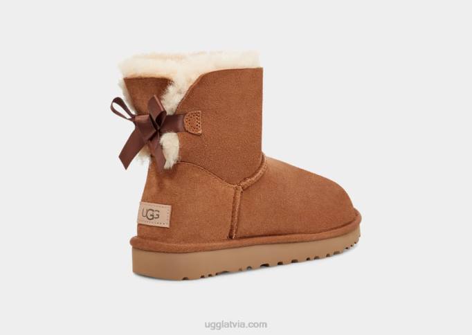 sievietes UGG mini bailey bow ii boot Z48J359 kastanis