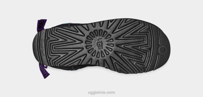 sievietes UGG mini bailey bow plaid punk Z48J860 melns