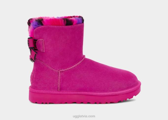 sievietes UGG mini bailey bow plaid punk Z48J861 klinšu roze