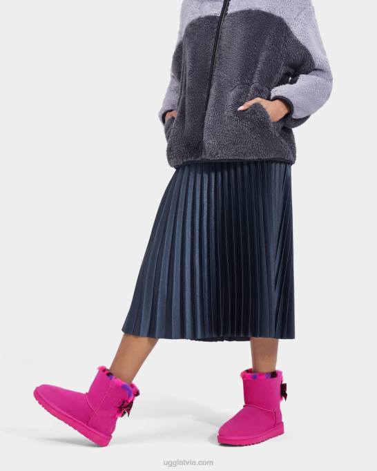 sievietes UGG mini bailey bow plaid punk Z48J861 klinšu roze