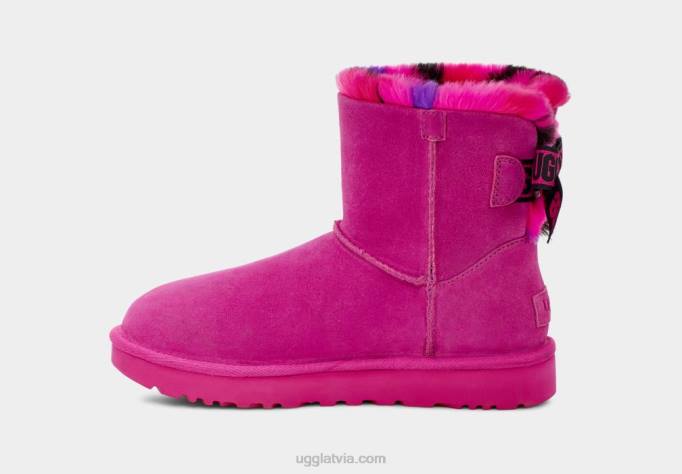 sievietes UGG mini bailey bow plaid punk Z48J861 klinšu roze