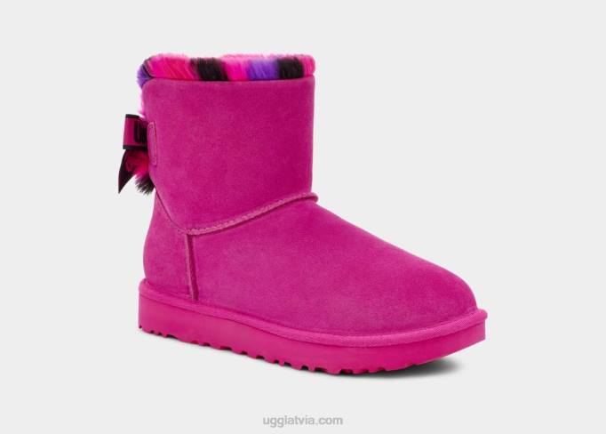 sievietes UGG mini bailey bow plaid punk Z48J861 klinšu roze