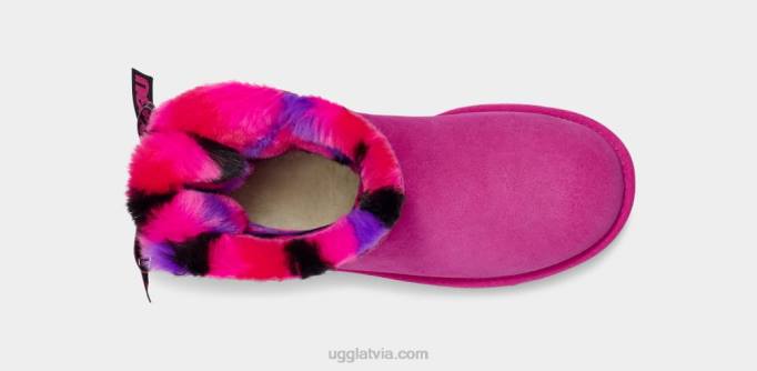 sievietes UGG mini bailey bow plaid punk Z48J861 klinšu roze