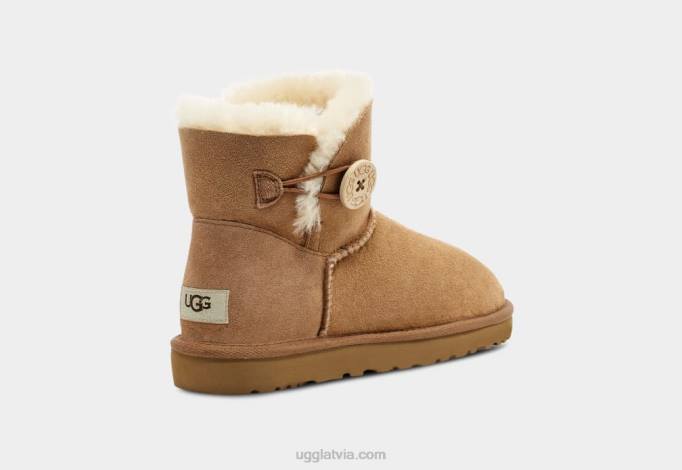 sievietes UGG mini bailey button ii boot Z48J363 kastanis