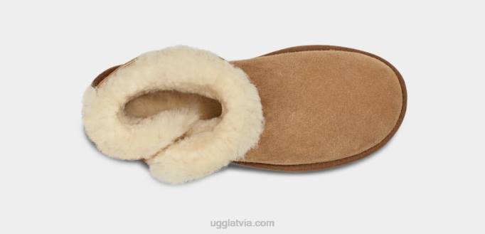 sievietes UGG mini bailey button ii boot Z48J363 kastanis