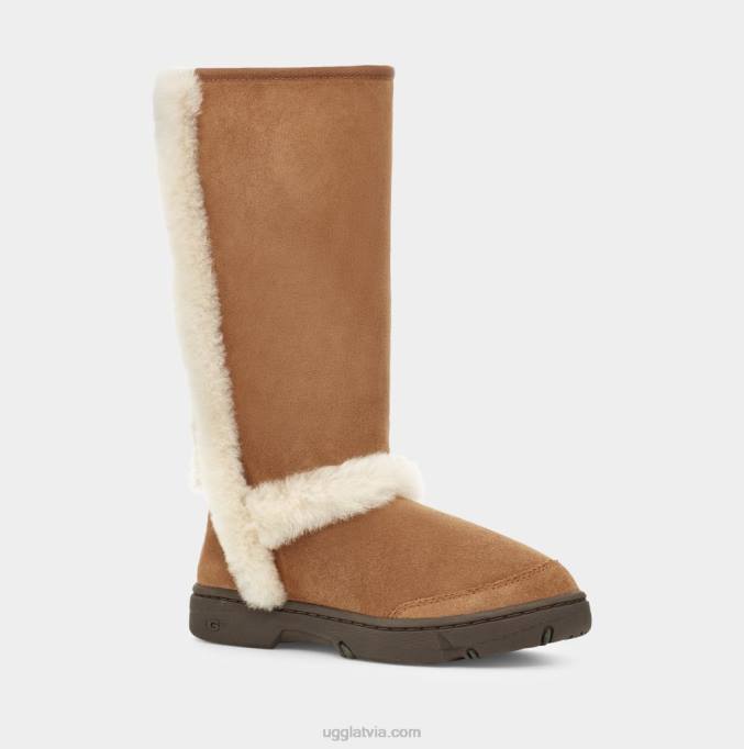 sievietes UGG sunburst garš Z48J594 kastanis