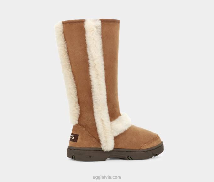sievietes UGG sunburst garš Z48J594 kastanis