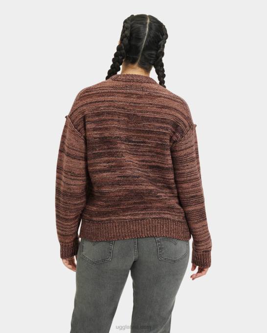 sievietes UGG avianna crewneck džemperis Z48J1063 tumši kastaņu multi