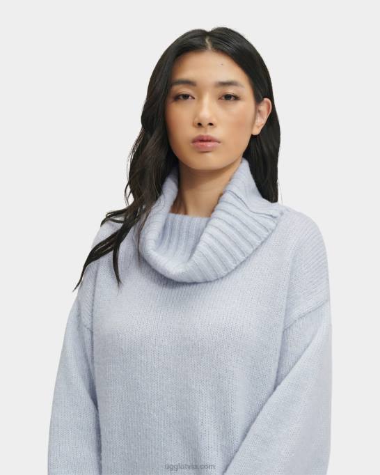 sievietes UGG lylah rollneck džemperis metālisks Z48J1126 okeāna migla