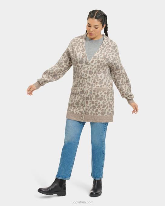 sievietes UGG tomara liela izmēra jaka Z48J87 krējuma pantera