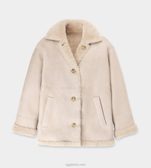 sievietes UGG Faydon reversable shearling jaka Z48J2268 smiltis