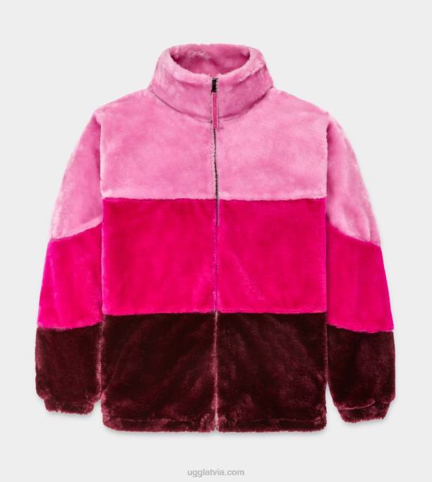 sievietes UGG elaina mākslīgās kažokādas jaka Z48J167 daydream multi