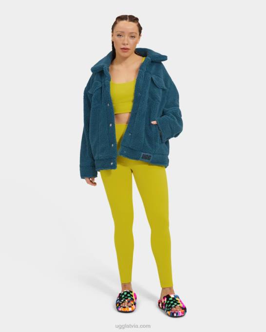 sievietes UGG frankie sherpa trucker jaka Z48J1161 gods zils