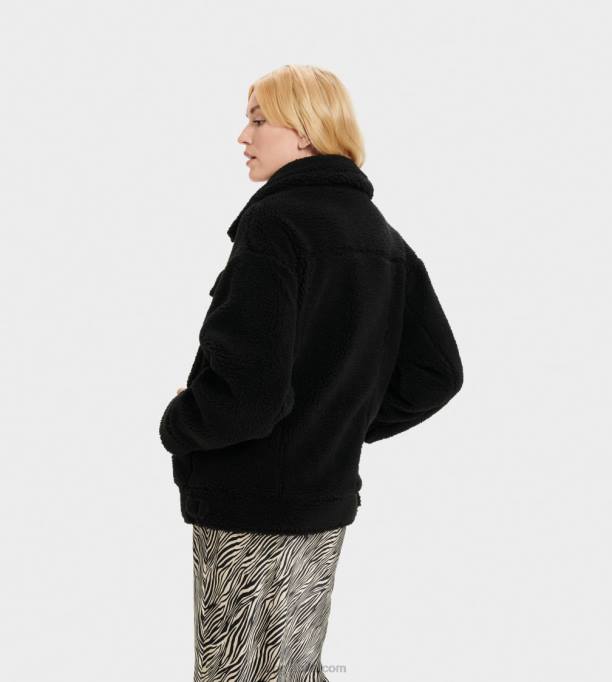 sievietes UGG frankie sherpa trucker jaka Z48J991 melns