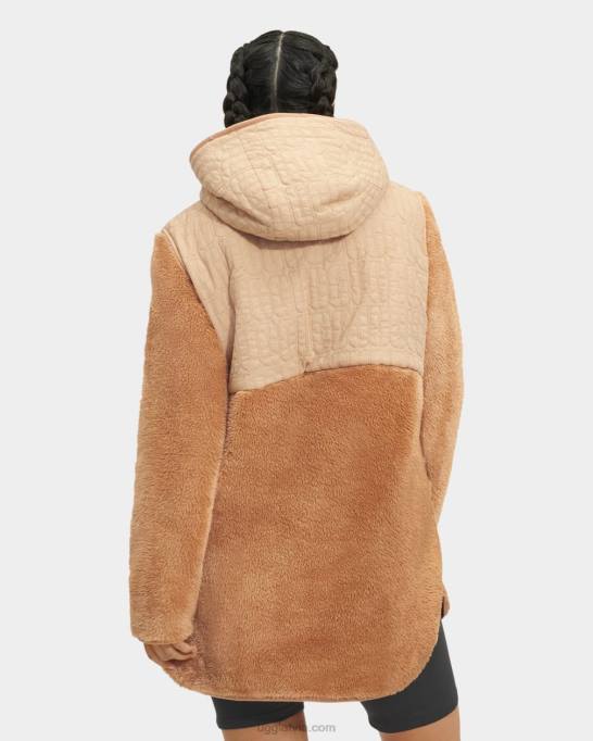 sievietes UGG makayla neilona šerpa jaka Z48J86 oolong