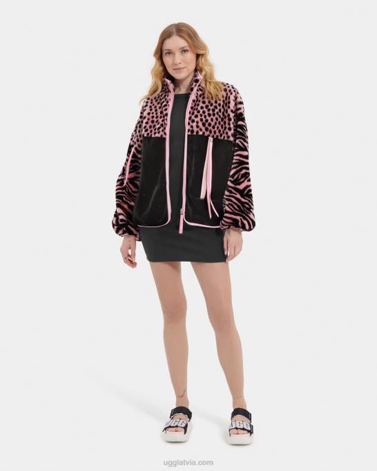 sievietes UGG marlēna šerpa jaka animalia Z48J1297 rozā ķemmīšgliemene