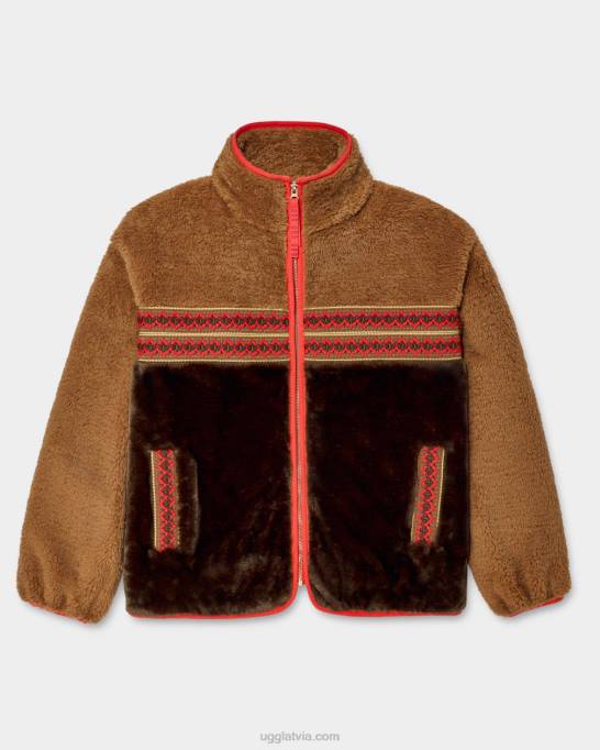 sievietes UGG marlēna šerpa jaka mantojuma bize Z48J2167 kastaņu mantojuma bize