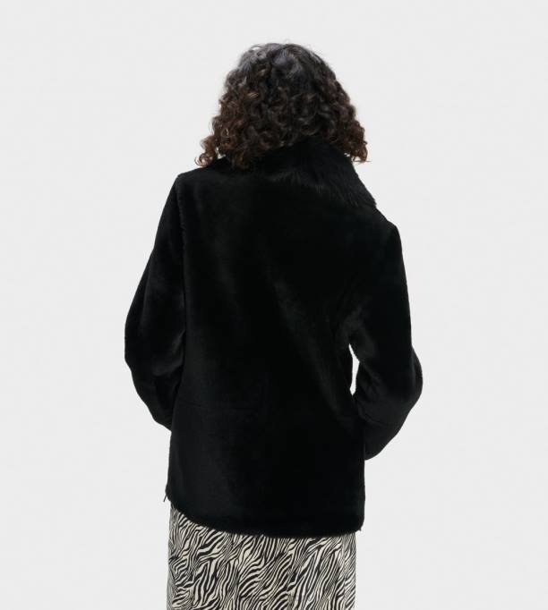 sievietes UGG nadine īsā shearling jaka Z48J185 melns