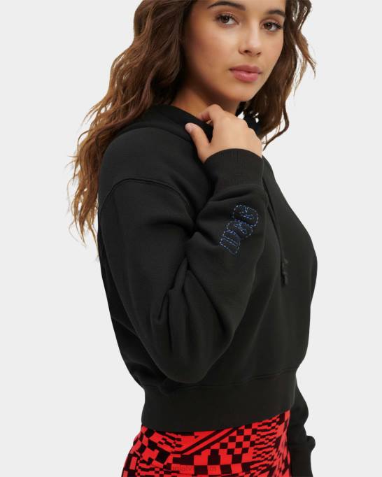 sievietes UGG Mallory apgriezts kapuci Z48J999 melns