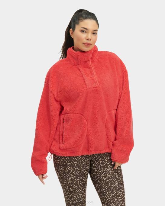 sievietes UGG atwell sherpa džemperis Z48J151 sarkanā oga