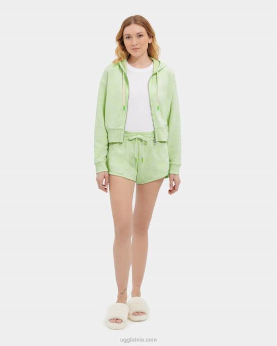 sievietes UGG camari hoodie melanžs Z48J1139 zaļa neona melanža