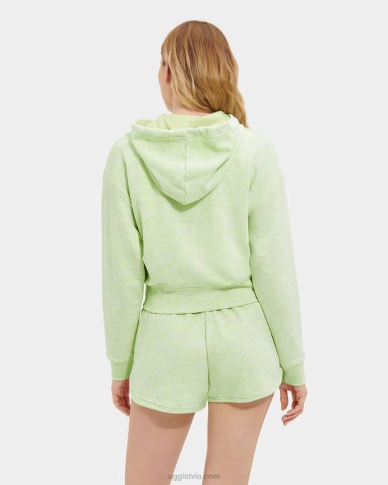 sievietes UGG camari hoodie melanžs Z48J1139 zaļa neona melanža