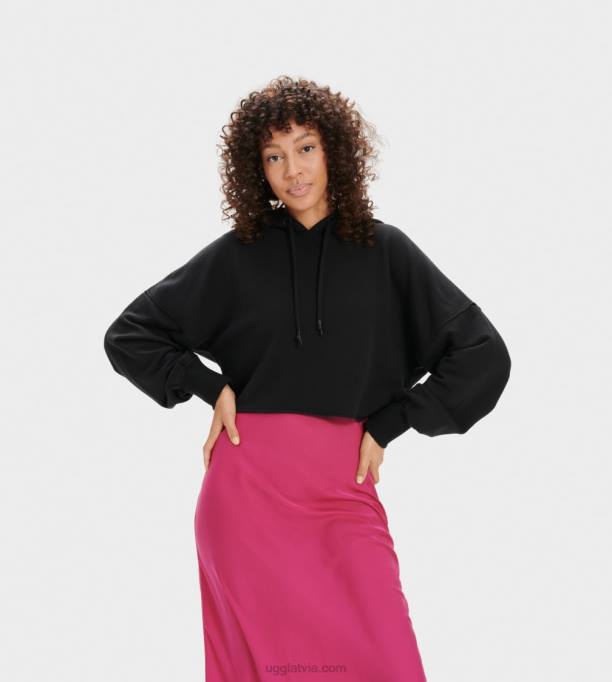 sievietes UGG keira saīsināta kapuce Z48J1294 melns