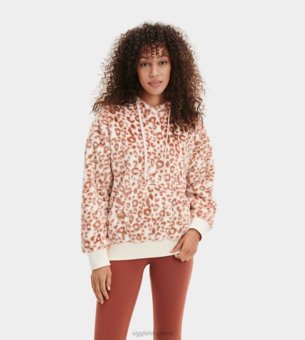 sievietes UGG loyra sherpa kapuci Z48J1281 baltā pantera