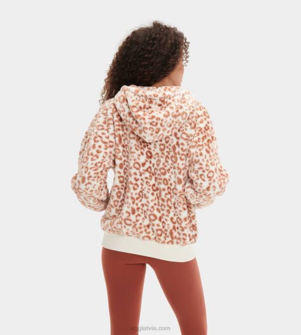 sievietes UGG loyra sherpa kapuci Z48J1281 baltā pantera