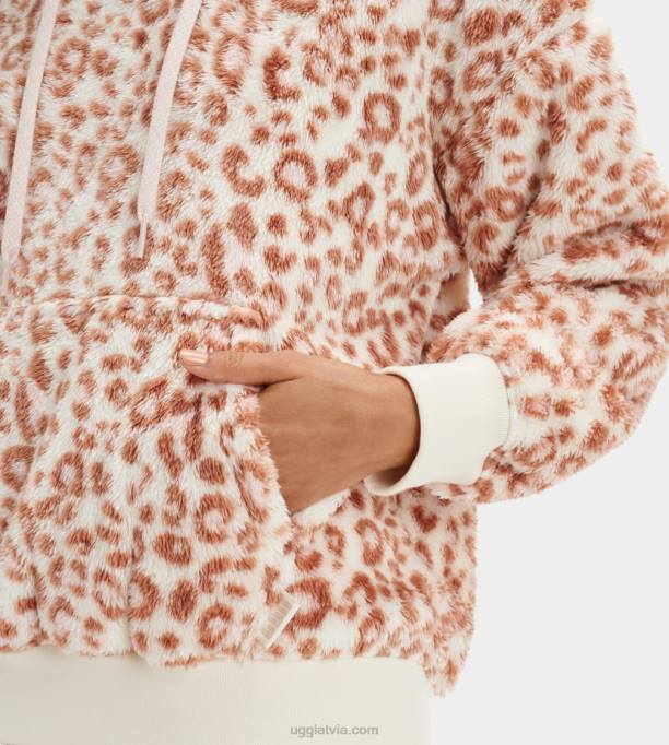 sievietes UGG loyra sherpa kapuci Z48J1281 baltā pantera