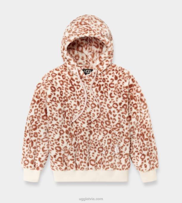 sievietes UGG loyra sherpa kapuci Z48J1281 baltā pantera