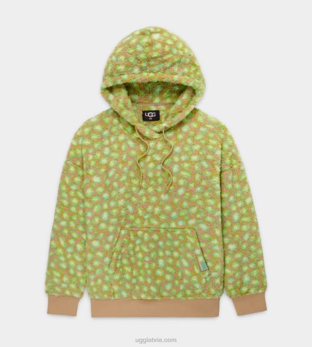 sievietes UGG loyra sherpa kapuci Z48J1282 edamame plankumains