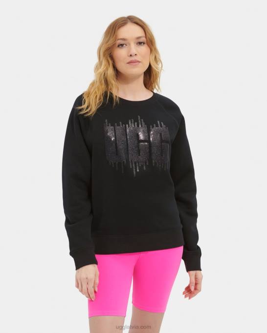 sievietes UGG madeline sequin logo Z48J178 melns