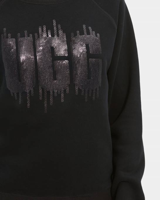 sievietes UGG madeline sequin logo Z48J178 melns